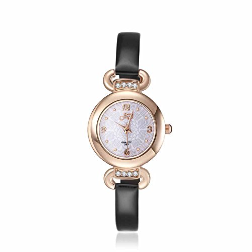 Armbanduhren Leder Modeschmuck Uhr Damen Hera Schwarz Geschenk Damen