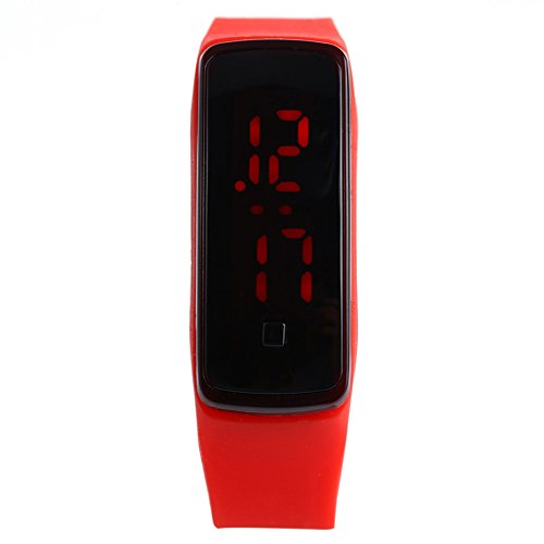 Leopard Shop Unisex LED Digital Armband Uhr Sport Armbanduhr Rot