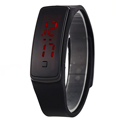 Leopard Shop Unisex LED Digital Armband Uhr Sport Armbanduhr Schwarz