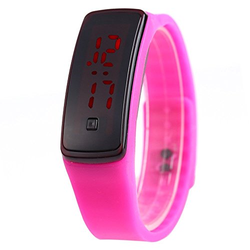 Leopard Shop Unisex LED Digital Armband Uhr Sport Armbanduhr Rose