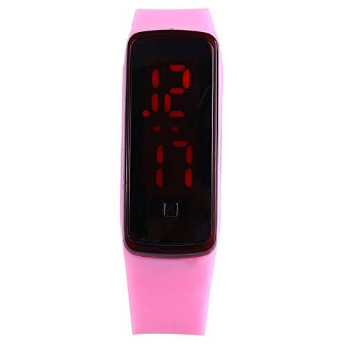 Leopard Shop Unisex LED Digital Armband Uhr Sport Armbanduhr Pink