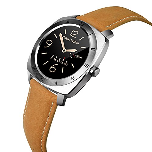 Leopard Shop dm88 Smart Watch Bluetooth 3 0 4 0 mit TFT kapazitiver Touch silber grau