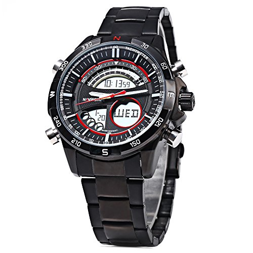 Leopard Shop naviforce Herren LED Kalender Armbanduhr 1