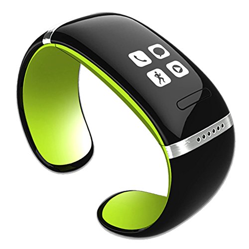 Leopard Shop Neueste L12S OLED Sports Schrittzaehler Bluetooth Armband Gruen
