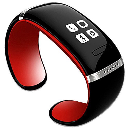 Leopard Shop Neueste L12S OLED Sports Schrittzaehler Bluetooth Armband rot