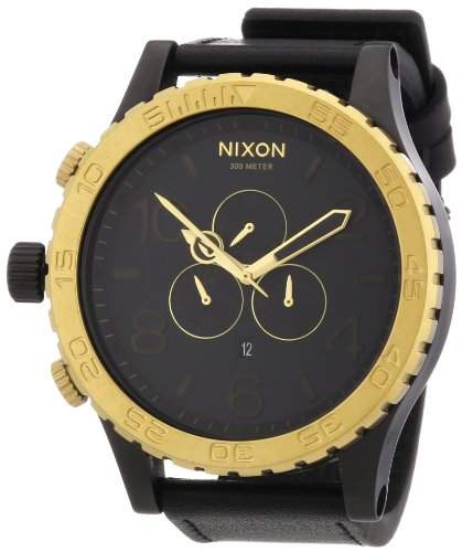 Nixon Herren-Armbanduhr Chronograph Leder A1241036-00