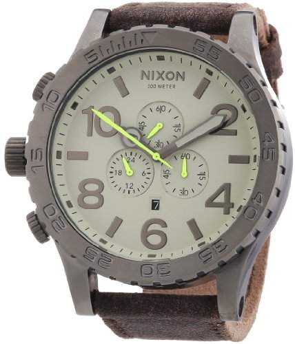Nixon Unisex-Armbanduhr The 51-30 Chrono Leather Chronograph Quarz Leder A1241388-00