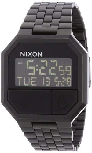 Nixon Unisex-Armbanduhr Re-Run Digital Quarz Edelstahl beschichtet A158001-00