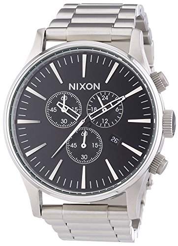 Nixon Herren-Armbanduhr XL Chronograph Quarz Edelstahl A386000-00