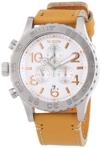 Nixon Herren-Armbanduhr XL Chronograph Quarz Leder A4241603-00
