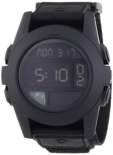 Nixon Herren-Armbanduhr XL Baja All Black Digital Quarz Nylon A489001-00