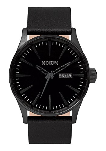 Nixon Sentry Leather Farbe All Black A105 Groesse ONESIZE