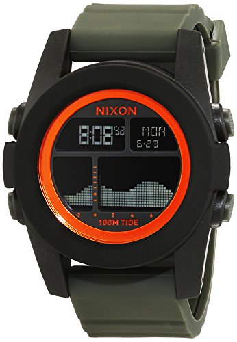 Nixon Unit Tide Black Surplus Orange Digital Quarz Silikon A2822050 00