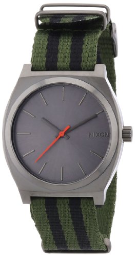 Nixon Unisex Armbanduhr The Time Teller Surplus Black Nylon Analog Quarz A0451151 00
