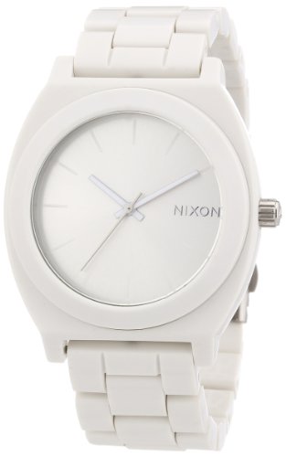 Nixon Unisex Armbanduhr The Time Teller Acetate White Analog Quarz Plastik A327100 00