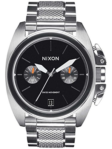 Silber Schwarz Die Hymne Chrono Armbanduhr von Nixon