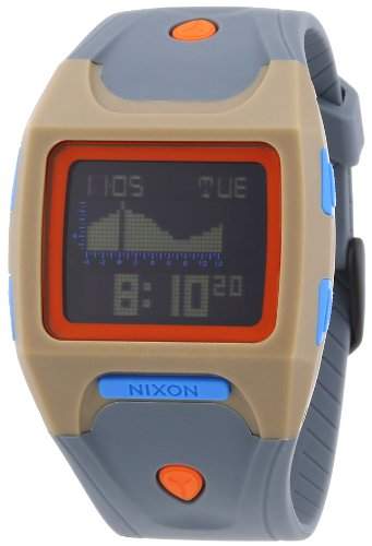Nixon Unisex-Armbanduhr The Lodown Khaki  Blue  Burnt Orange Chronograph Quarz Plastik A5301352-00
