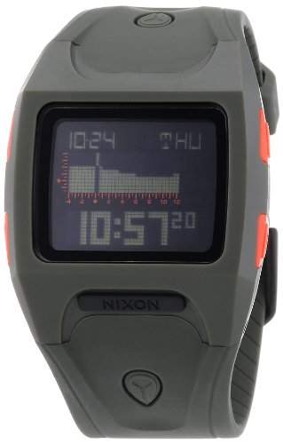 Nixon Herren-Armbanduhr The Lodown Surplus  Neon Orange Digital Quarz Plastik A5301266-00