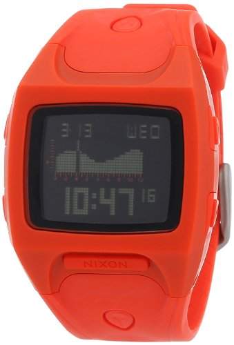 Nixon Herren-Armbanduhr The Small Lodown Neon Orange Digital Quarz Plastik A4981156-00