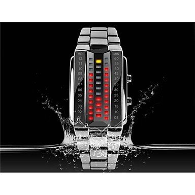 kmei 1013 stilvolle unisex 30m Wasserdicht Rechteck Zink Legierung fuehrte elektronische Armbanduhr Sportuhr