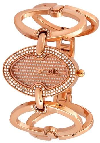 Elite Damen-Armbanduhr Analog Quarz Edelstahl beschichtet E51064G-805