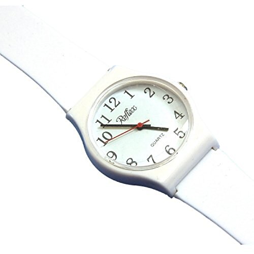 REFLEX Weisse Uhr mit Kunststoffarmband