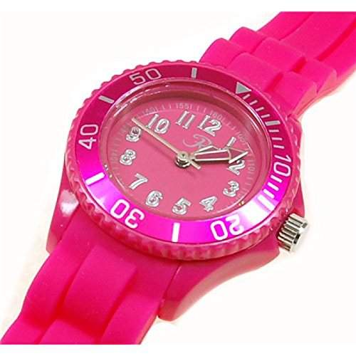 Reflex kleine rosa Uhr mit Silikonarmband
