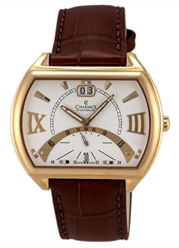 Charmex of Switzerland Monte Carlo Rose Gold Plated Steel Mens Watch White Dial 2330