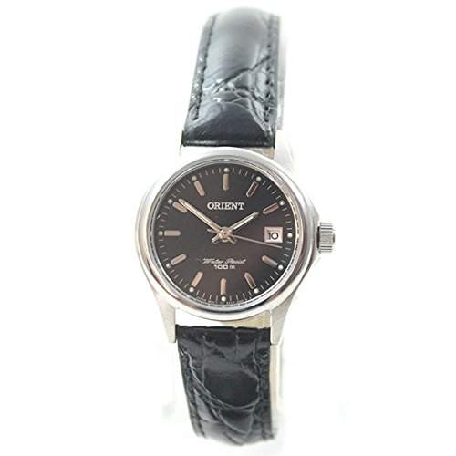 ORIENT Uhr Lady Fashion elegante Damenuhr schwarz Datum Quarz Leder FSZ2F004B0