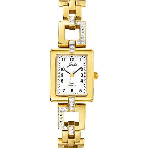 Certus - 631417 Damen-Armbanduhr 045J699 Analog weiss Armband Metall gold