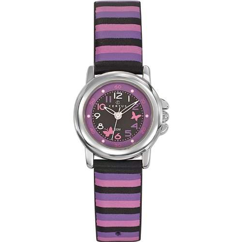 Certus - 647550 - Armbanduhr - Quarz Analog - Zifferblatt schwarz Armband Leder Mehrfarbig