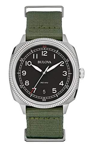 Bulova Herren-Armbanduhr Military Analog Quarz Nylon 96B229