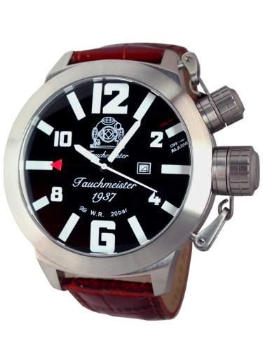 Tauchmeister XXL Retro Taucher Uhr mit Alarm Funktion T0273