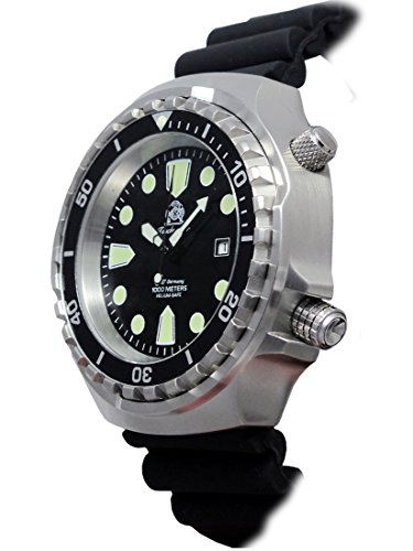 Tauchmeister 52mm Automatik Uhr mit Heliumventil u Saphirglas T0295