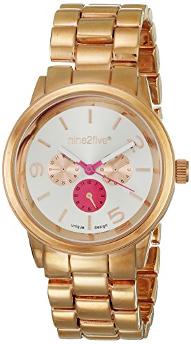 nine2five Deluxe Armbanduhr mit Rotgold Finish