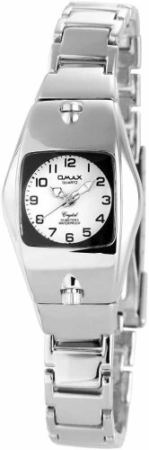 Omax Silber Analog Metall Armbanduhr Mode Quarz