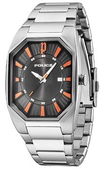 Police PL 13755js 02ma Herren Quarz analoge Uhr mit Edelstahl Armband Silber