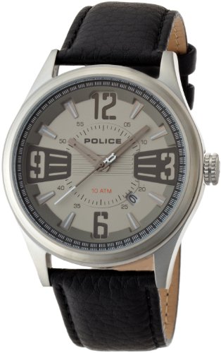Police LANCER Mens Genuine Leather Strap Analogue Quartz Watch with Date 13453JS 61