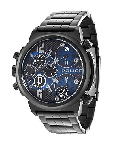 Police Herren-Armbanduhr XL Chronograph Quarz Edelstahl PL13595JSB03M