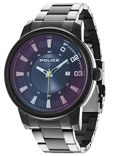 POLICE Herren-Armbanduhr SUNSET Analog Quarz Edelstahl P14375JSB-02M
