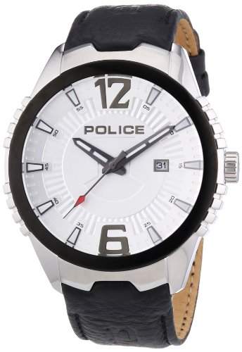 Police Herren-Armbanduhr XL VICE Analog Quarz Leder P13592JSTB-04