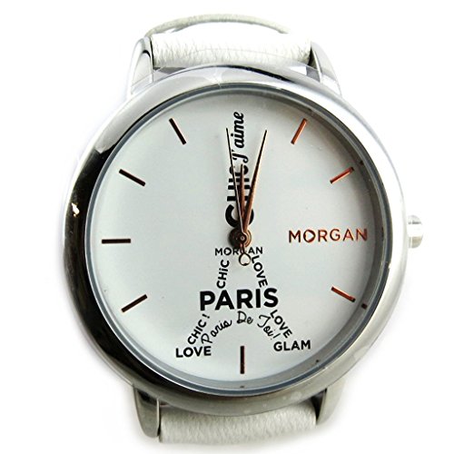 Armbanduhr french touch Morganweiss silber eiffelturm