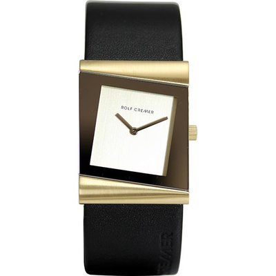 Uhr Analog Quarz Edelstahl Leder Style gold