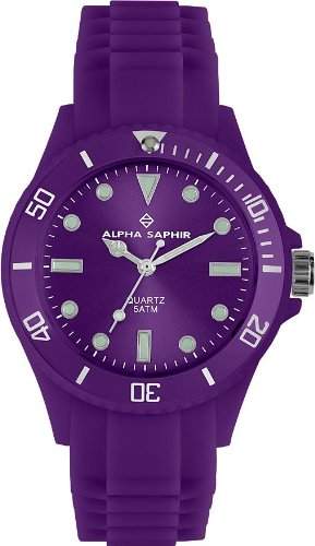 Alpha Saphir Unisex-Armbanduhr 370K, 40 mm violett