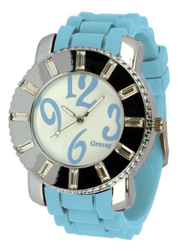 Waooh GRESSY Uhr Blaue Farbe Silikon Armband
