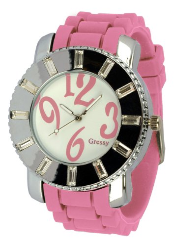 Waooh GRESSY Uhr Pink Farbe Silikon Armband
