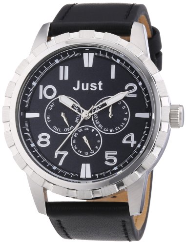 Just Watches XL Analog Quarz Leder 48 S4997 BK