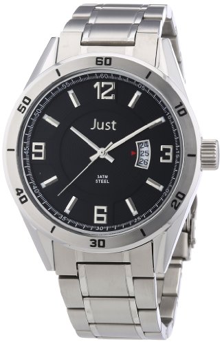 Just Watches XL Analog Quarz Edelstahl 48 S9279S BK