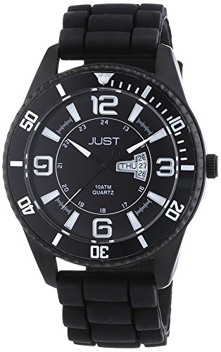 Just Watches XL Analog Quarz Kautschuk 48 S10734 BK