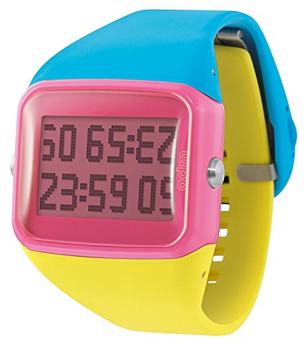 O D M DD150 04 Unisex Pink Blau Gelb Silikon Uhr